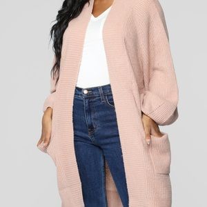 Pink cardigan